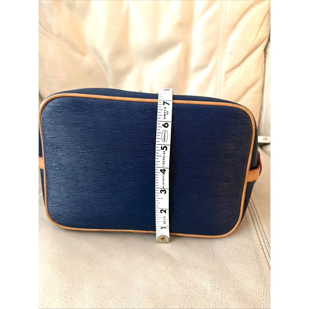 Dooney & Bourke Bucket Satchel Bag Coated Canvas Leather Blue - Picture 6 of 16
